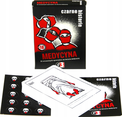 Lojë me shoqni Black Stories Medicine New Edition, 50 enigma, për grup, shumëngjyrëshe