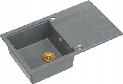 Lavaman kuzhine Schock EVAN 111, GraniteQ, 860x500x210mm, silver stone me elemente bakri