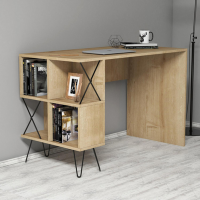 Tavolinë studimi me rafte 120x60x78.8cm (HM9509.01)