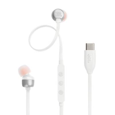 Kufje JBL Tune 310C in ear, me kabllo, Hi Res Audio, të bardha