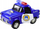 Makina lodër policie Welly Classic, shkalla 1:38, mekanizëm fërkimi, e zezë