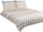 Set mbulesash krevati Multitex Satin Cotton Premium 04, 220x200 cm, 3 copë, gri, ari edhe e bardhë