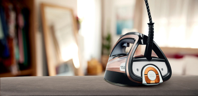 Hekur me avull Tefal Ultimate Pure FV9845E0, 3200W, fuqi avulli 60 g/min, blu
