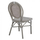 Karrige alumini stil bambuje, textilene, 45×57×88 cm (HM5109), gri