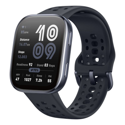 Ora inteligjente Amazfit Bip 6, GPS, Bluetooth, e zezë