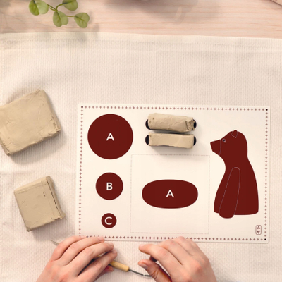 Set modelimi Atelier 84 Modelling Bear, argjilë që thahet në ajër