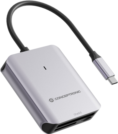 Читач на картички Conceptronic CLLMCRU2G, USB 3.2 Gen2, CFast SD TF, сива