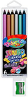 Set lapsash ngjyrues Colorino School Round Metallic, JUMBO, 6 ngjyra metalike