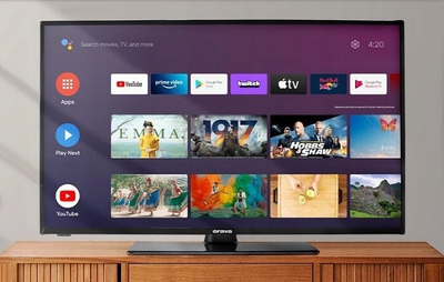 Телевизор Orava LT-ANDR43 4K1, 43\", 4K UHD, црн