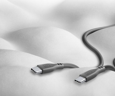 Kабел Cellularline Soft USB-C во USB-C, полнење и податоци, црн