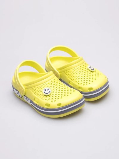 Sandale clogs për kalamoj Coqui Lindo Jr 6423 404 1348, material CoquiFlex antibakterial, taban që s’rrëshqet, të verdha