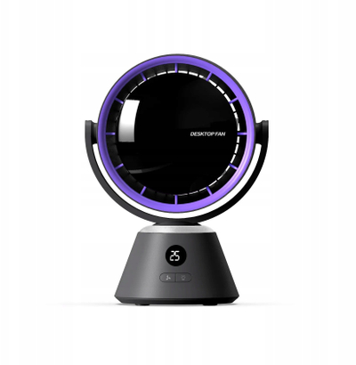 Вентилатор за на маса OEM HX-121B, USB C, темно сив