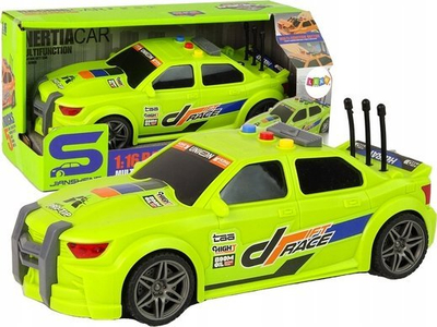 Makina garuese Lean Toys Racing Car, shkalla 1:16, me zë, jeshile