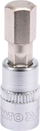 Bit çelësi Yato YT-04375, Hex H8, 1/4", 37mm, argjendtë