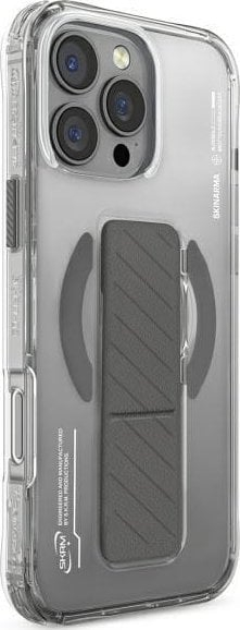 Kuti mbrojtëse Skinarma Axon për iPhone 16 Pro, magnetike, me grip stand, titanium