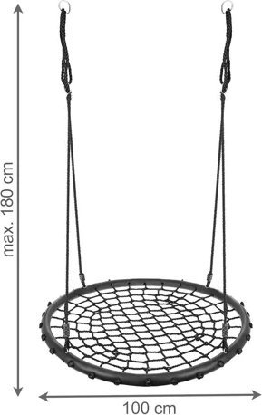 Luhatëse fole lejleku HappyBee HB23513, 100cm, 150kg, shumëngjyrëshe