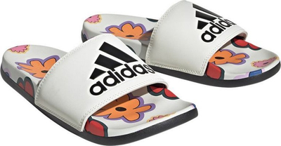Shapka goca Adidas Adilette Comfort W IE4971, shtresë e butë, me lule, të bardha