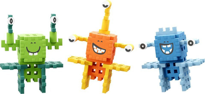Lodra ndërtuese Marioinex Mini Waffles, 60 copë, Space Jinks, shumëngjyrëshe