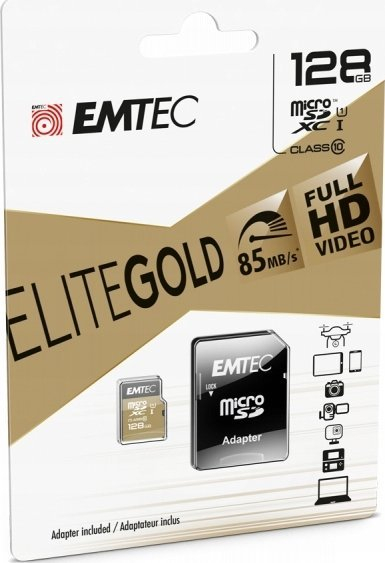Kartë memorje Emtec EliteGold 256GB MicroSDXC, UHS-I Class 10