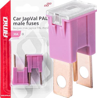 Siguresë automobilistike AMiO 03397, 30A, set 2 copë, magenta