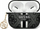 Kuti mbrojtëse Guess 4G Printed Stripes për AirPods 1/2, me karabinë, e zezë