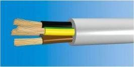 Kabllo fleksibile Elektrokabel OWY H05VV F, 4x6mm², 300/500V, e bardhë