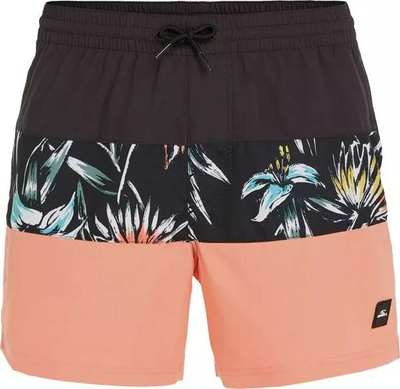 Pantallona noti O'Neill Mix and Match Cali Block 15, që thahen shpejt, me print tropikal, shumëngjyrëshe