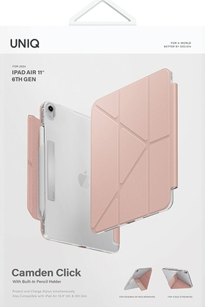 Këllëf tablet Uniq Camden Click, për iPad Air 11" 2024 dhe 10.9" 2022, gri