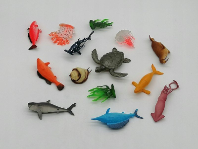 Set lodrash detare Undersea World, 14 copa, PVC, shumëngjyrësh