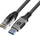 Kabllo rrjeti Techly USB 3.2 Type A në Ethernet RJ45, CAT6, 1000 Mbit/s, 3m, argjendtë me të zezë
