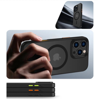 Заштитна маска Tech-Protect Magmat XT за iPhone 16 Pro Max, MagSafe, TPU и поликарбонат, црна