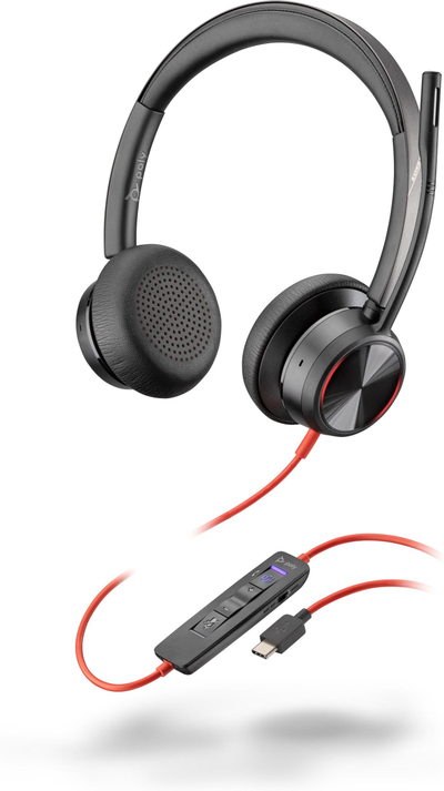 Kufje me mikrofon Poly Blackwire 8225, USB‑C, me ANC, ngjyrë e zezë