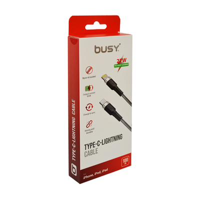 Busy Kabllo per iphone me Type C 1 m 27W Silver