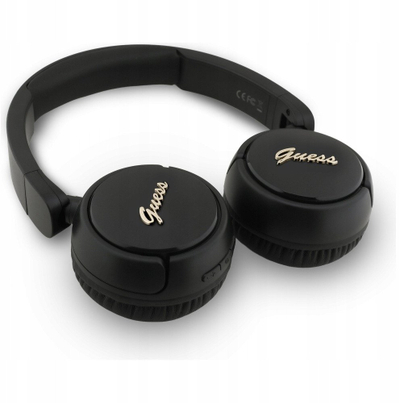Kufje on-ear Guess Metal Logo Script, Bluetooth 5.3, me mikrofon, të zeza