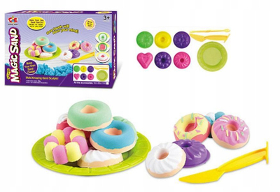 Set lodrash rërë magjike Magic Sand, aksesorë kallëpe, për fëmijë 3+, shumëngjyrëshe