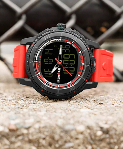 Orë për meshkuj Timex IRONMAN Adrenaline Ana-digi TW2W53700, e kuqe