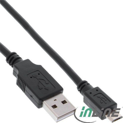InLine Micro USB 2.0 Кабел за Брзо Полнење, USB-A до Micro-B, 2.0 m