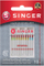 Gjilpëra për makinë qepëse Singer Universal, set me 10 copë, madhësi 70 80 90, gri