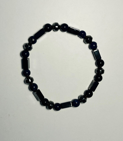 Byzylyk për meshkuj Dar Macro Hematite, i zi/ kaltër