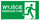 Plakë orientuese ANRO Emergency Exit E002, 150 x 300mm, e gjelbër