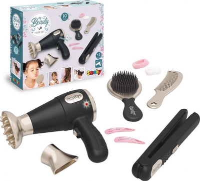 Set parukerie për fëmijë Smoby My Beauty Hairdresser, me tharëse flokësh, me aksesorë, shumëngjyrësh