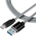 Kabllo USB Tactical Fast Rope Aramid, USB A me USB C, 0.3 m, gri