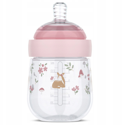 Biberon për bebe Little Dutch Baby Bottle Fairy Garden, 165 ml, silikoni, rozë