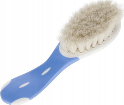 Furçë flokësh për bebe NUK Soft, me qime natyrale, blu