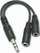 Kabllo PremiumCord Jack 3.5mm - Jack 3.5mm x2, 0.1m, e zezë
