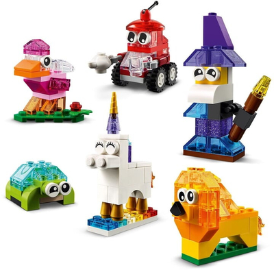 Kube krijuese LEGO Classic 11013 transparente