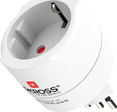 Adapter udhëtimi Skross Country, Europe në Zvicër Itali Brazil, i bardhë