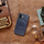 Maska за телефон OEM Gentleman Mag Cover за iPhone 12 Pro, компатибилна со MagSafe, еко-кожа, темно сина