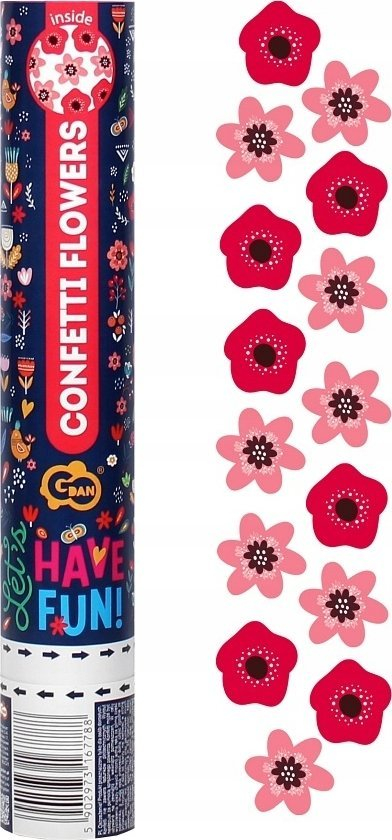 Konfeti festiv Godan Confetti Flowers, pneumatik, 30 cm, shumëngjyrëshe