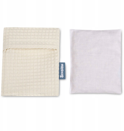 Jastëk termik Sensillo Waffle Premium, 16x13cm, pambuk, bezhë